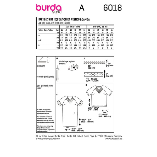 Pattern, Burda, 6018, Dress, Top