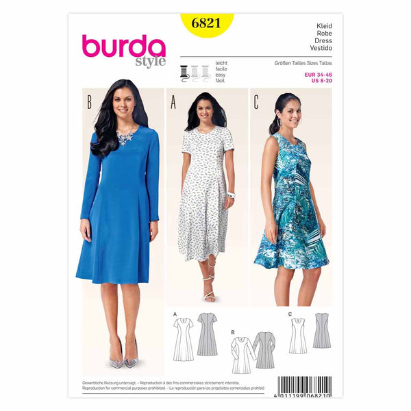 Pattern, Burda, 6821, Dress