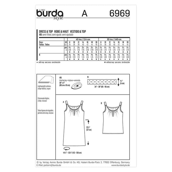 Pattern, Burda, 6969, Dress/Top