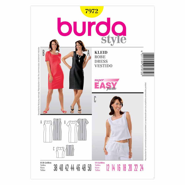 Pattern, Burda, 7972, Dress