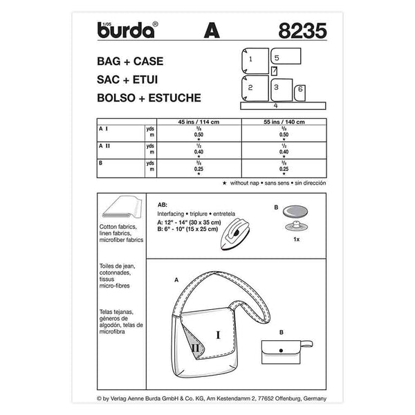 Pattern, Burda, 8235, Bags