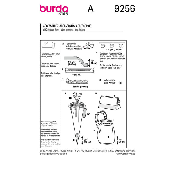 Pattern, Burda, 9256, Gym Bag, Pencil Case,
