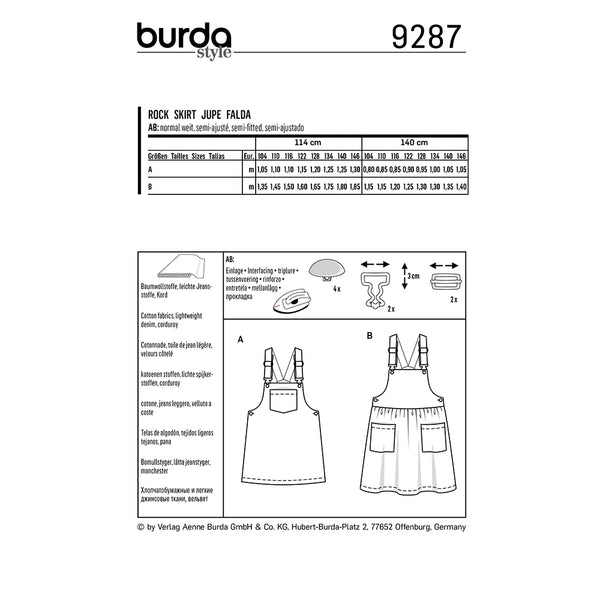 Pattern, Burda, 9287, Dress, Kids