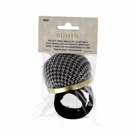 Pin Cushion Flexible Snap Bracelet Houndstooth # 98887