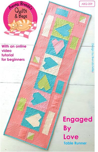 Pattern, ABQ, Engaged By Love Table Runner     ABQ-209