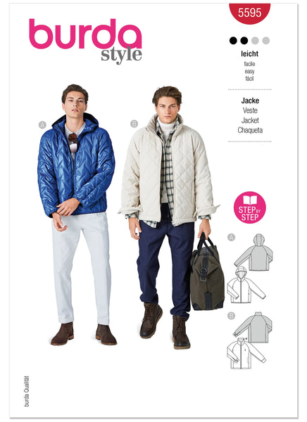 Pattern, Burda, Red, Men's Jackets, 5595