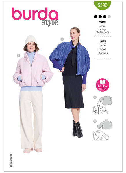 Pattern, Burda, Green, Misses' Jackets, 5596