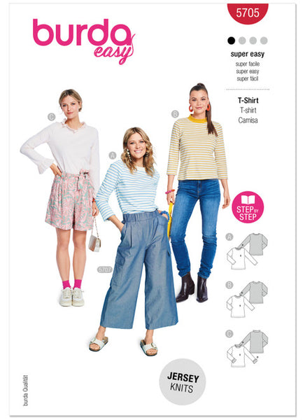 Pattern, Burda, 5705 Misses' Shirts