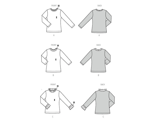 Pattern, Burda, 5705 Misses' Shirts