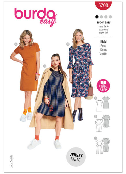 Pattern, Burda, 5708 Misses' Dresses