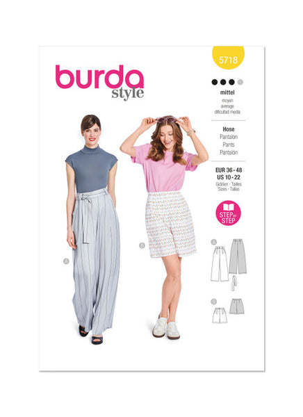 Pattern, Burda, 5718, Misses Trousers