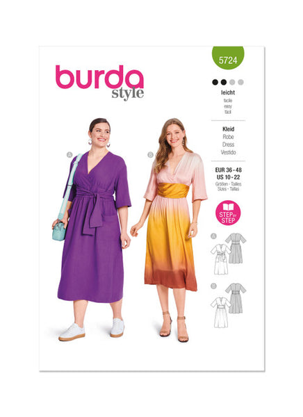 Pattern, Burda, 5724, Misses' Dress