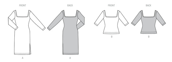 Pattern, Burda, 5738, Misses Dress and T-Shirt