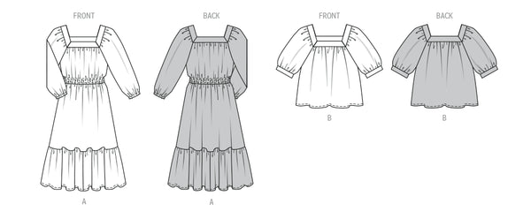 Pattern, Burda, 5741, Misses' Blouse and Dress