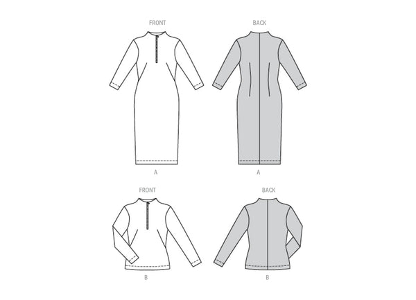 Burda, 5792, Misses Dress and Top