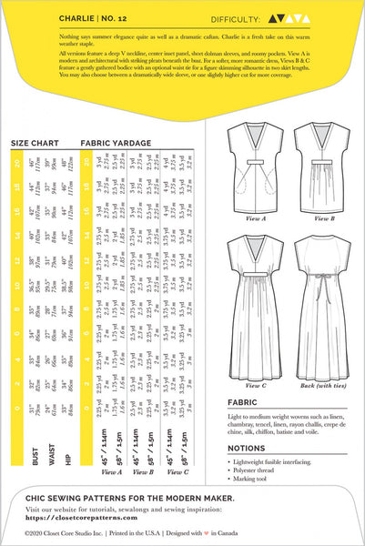 Pattern, Charlie:  Caftan