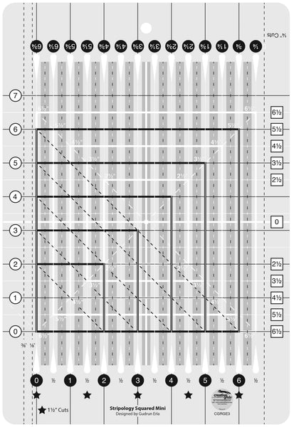 Ruler, Creative Grids, Stripology Squared Mini, #CGRGE3