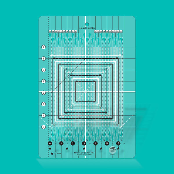 Ruler, Creative Grids, Stripology Quarters Mini, #CGRGE4