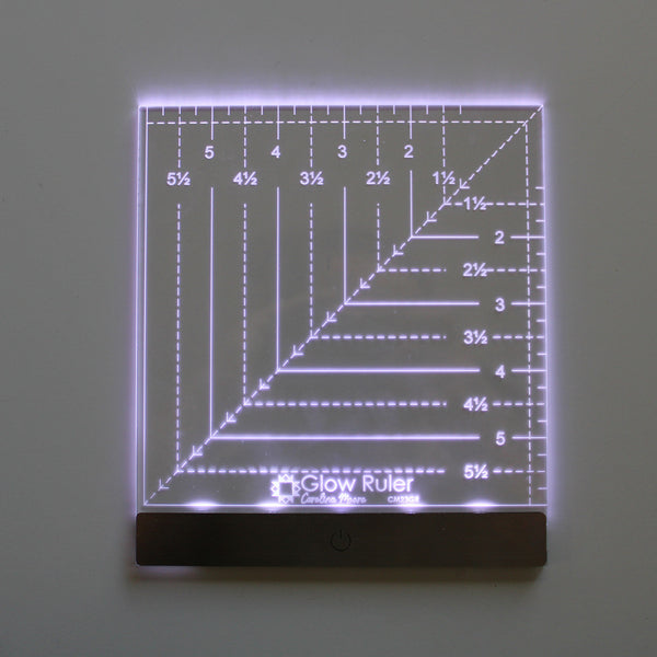 Ruler, Carolina Moore Glow Ruler 6in Square # CM23GL