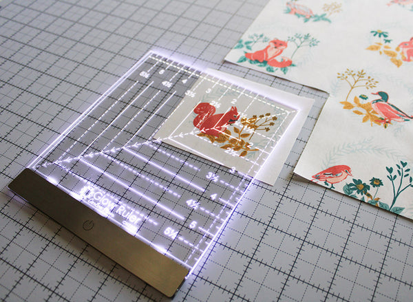 Ruler, Carolina Moore Glow Ruler 6in Square # CM23GL