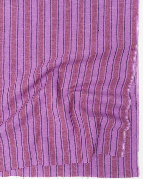 Fabric, Eden Stripe Yarn Dyed Cotton Linen Blend Hyacinth, 2906