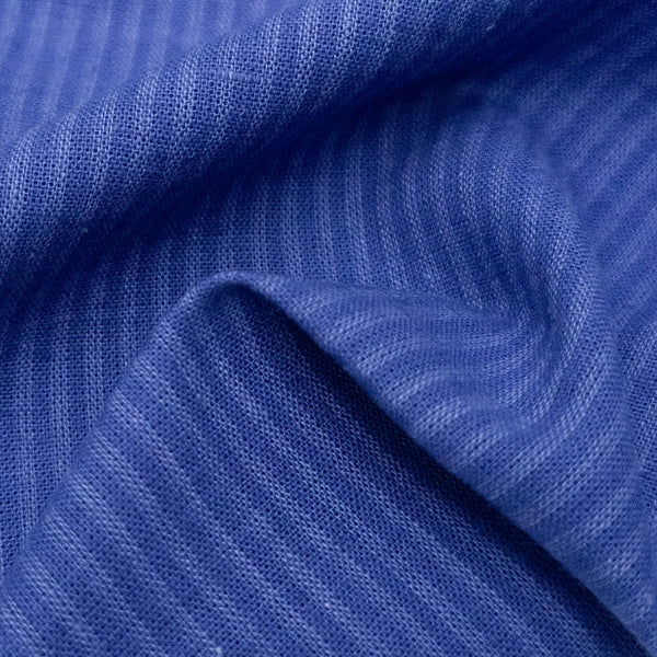 Fabric, Eden Stripe Yarn Dyed Cotton Linen Blend Azure, 2914