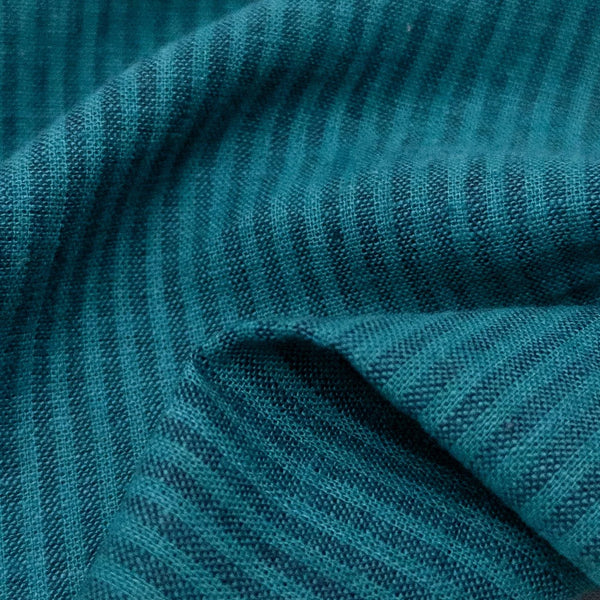 Fabric, Eden Stripe Yarn Dyed Cotton Linen Blend Jewel, 2914