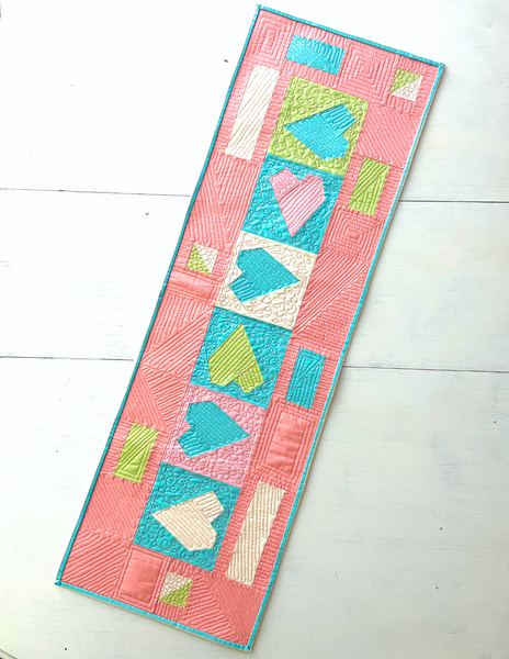Pattern, ABQ, Engaged By Love Table Runner     ABQ-209