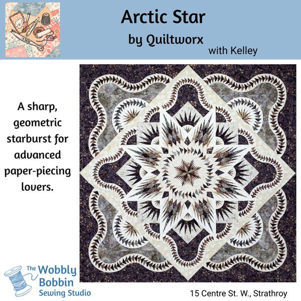Class, Arctic Star Paper Pieced Quilt, 6 months starting November 2026