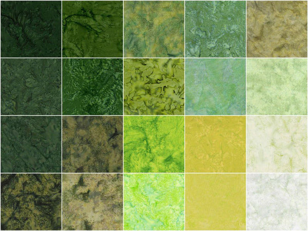 Fabric, Island Batik, pre-cuts, Glorious Green, 43700-15056