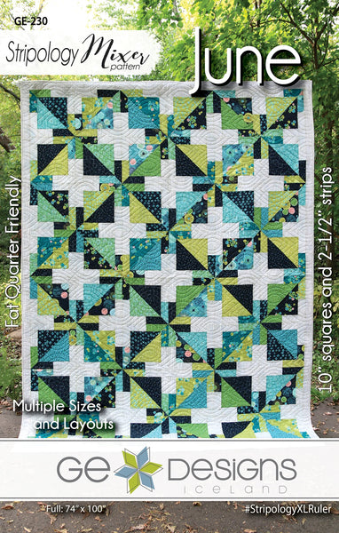 Pattern, "June" Stripology Mixer Quilt