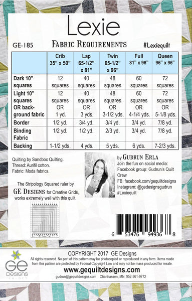 Pattern, "Lexie" 10" Square Quilt