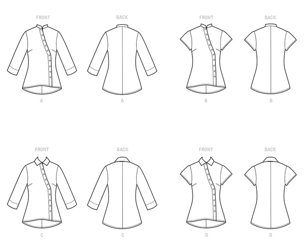 Pattern, SIMPLICITY 9106 Misses' & Women's Button Front Shirt