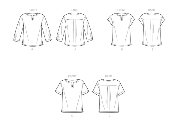 Pattern, SIMPLICITY 9274  Misses' Tops In Two Lengths