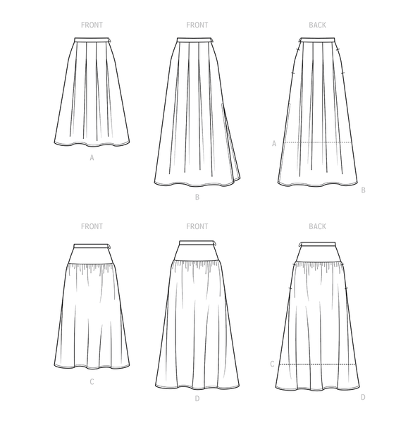 Pattern, SIMPLICITY 9472 Misses' Skirts