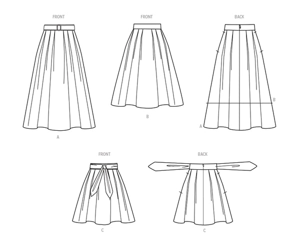 Pattern, SIMPLICITY 9712 Women's Skirts