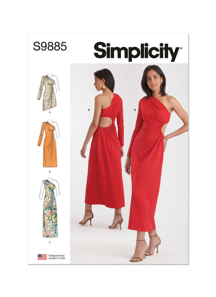 Pattern, SIMPLICITY 9885 Misses Dress with Length Variations