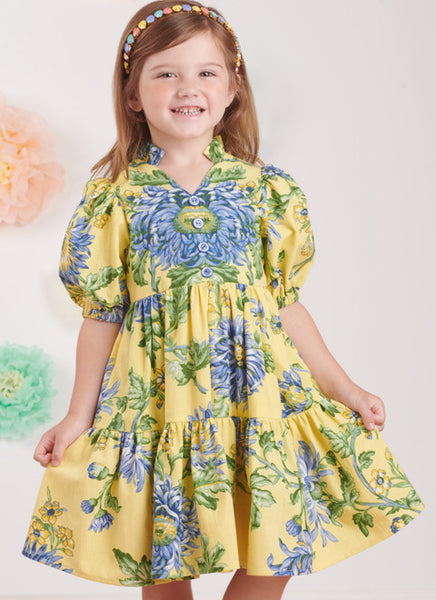 Pattern, SIMPLICITY 9900, Children's and Girls' Dress with Sleeve and Length Variations