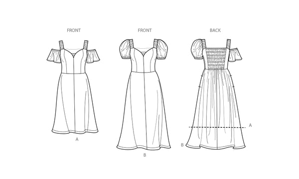Pattern, SIMPLICITY 9919, Women's Dress with Sleeve and Length Variations