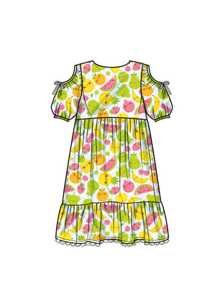 Pattern, SIMPLICITY 9933, Children's and Girls' Dress with Sleeve Variations