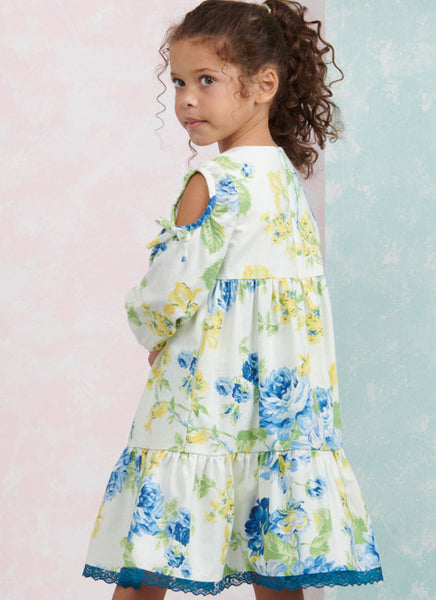 Pattern, SIMPLICITY 9933, Children's and Girls' Dress with Sleeve Variations