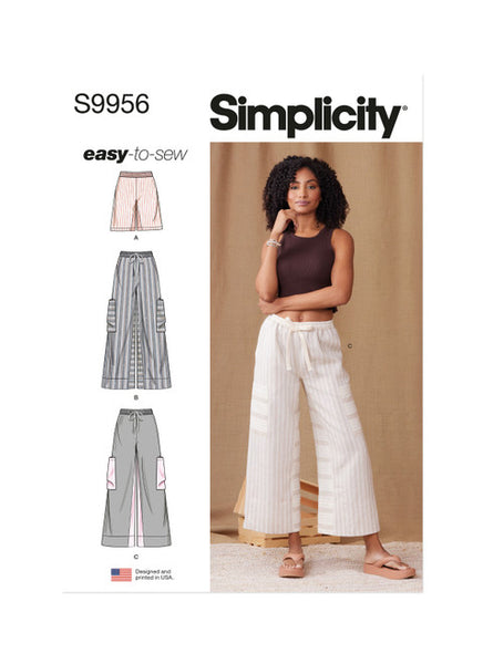 Pattern, SIMPLICITY 9956, Misses' Shorts and Pants