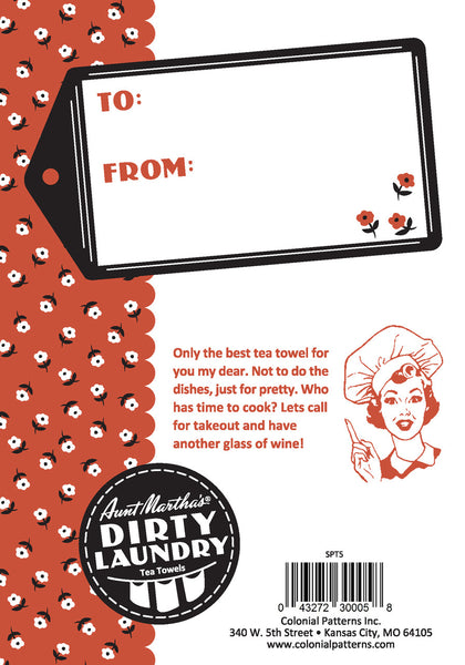 Aunt Martha's Dirty Laundry, Tea Towel, Yes I Sew