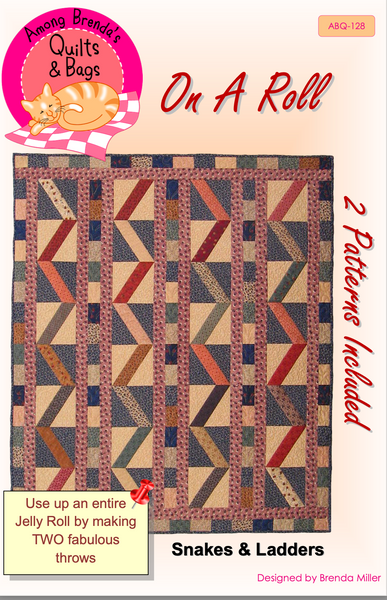Pattern, ABQ, On A Roll Lap Quilt(s)     ABQ-128
