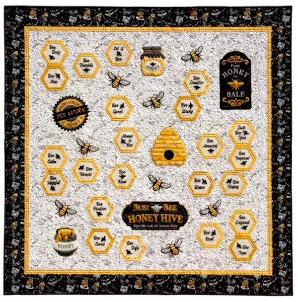 Machine Embroidery Pattern, Honeycomb Applique Machine Embroidery Quilt Pattern QP-HC-DD