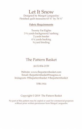 Pattern, Let It Snow TPB1914