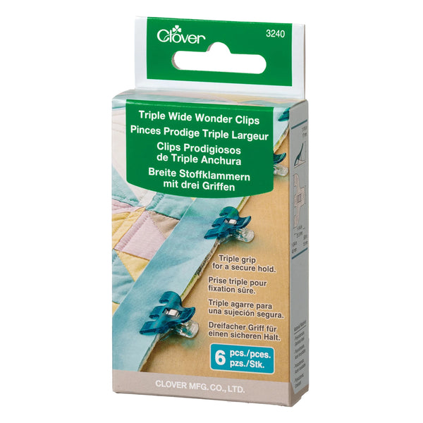 Wonder Clips, Triple Wide, 6pc, 3240CV