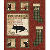 Fabric, Clothworks, Panel, Christmas Tails, Y4802-83