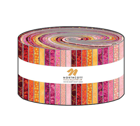 Fabric, 2 1/2" Strips, Northcott Shimmer, SBUBGUMTUFRU40-10