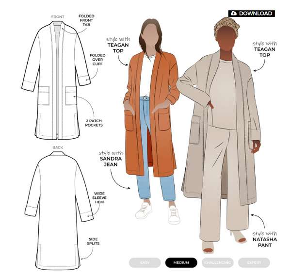 Pattern, Style ARC, Sigrid Coat